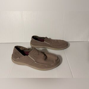 CROCS #204834 tan Santa Cruz slip on comfort loafers shoes men size 11